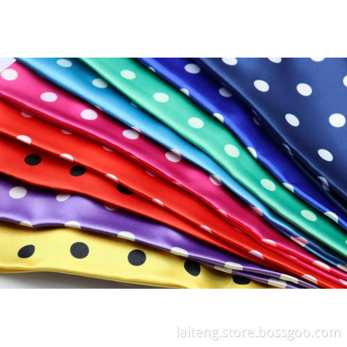 Polyester Spandex Stretch Satin Printed Fabric